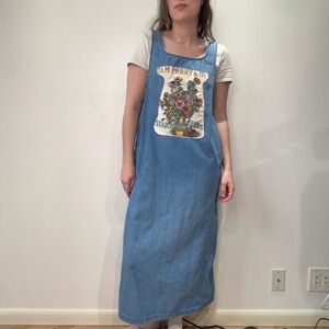 Vintage Patchwork Denim Jumper Dress